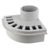 Siphon de balcon, en PVC, grille amovible