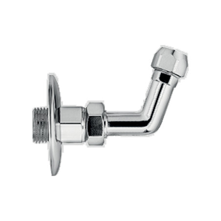 Raccord à 75° 1/2 X3/8" chromé
