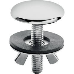 Cache trou pour lavabo chromé