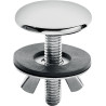 Cache trou pour lavabo chromé
