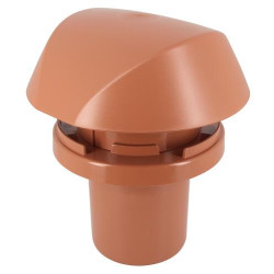 Chapeau de ventilation +adapteur tuile douille, terracota