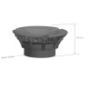Chapeau aerauliqu.simple pour vmc d160