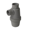 Siphon de lavabo en PVC-C gris, à coller, entrée verticale