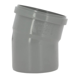 Coude 15° CR4 / CR8 Ø110 Mâle/Femelle Joint Standard Gris