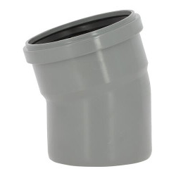 Coude 15° CR4 / CR8 Ø110 Mâle/Femelle Joint Standard Gris