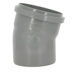 Coude 15° CR8 Ø160 Mâle/Femelle Joint Fixe Gris