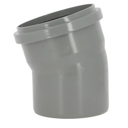 Coude 15° CR8 Ø160 Mâle/Femelle Joint Fixe Gris
