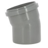 Coude 15° CR8 Ø160 Mâle/Femelle Joint Fixe Gris