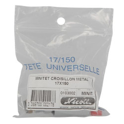 Tête de robinet Minitet, croisillon métal M 17 x 150
