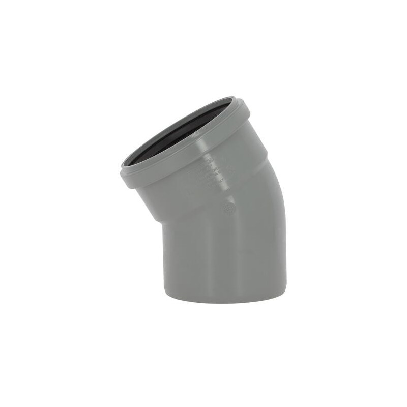 Coude 30° CR4 / CR8 Ø110 Mâle/Femelle Joint Standard Gris