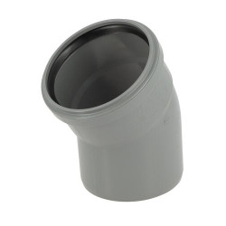 Coude 30° CR4 / CR8 Ø110 Mâle/Femelle Joint Standard Gris