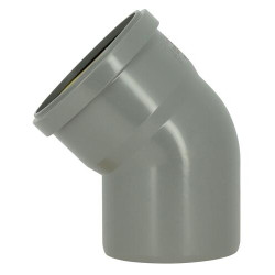 Coude 45° CR4 / CR8 Ø110 mm Mâle/Femelle Joint Fixe Gris