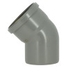 Coude 45° CR4 / CR8 Ø110 mm Mâle/Femelle Joint Fixe Gris