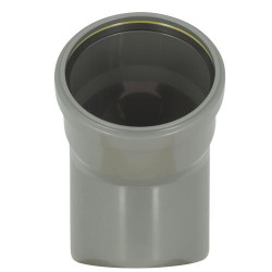 Coude 45° CR4 / CR8 Ø110 mm Mâle/Femelle Joint Fixe Gris
