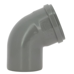 Coude 67°30 CR4 / CR8 Ø110 mm Mâle/Femelle Joint Standard Gris