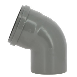 Coude 67°30 CR4 / CR8 Ø110 mm Mâle/Femelle Joint Standard Gris