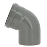 Coude 67°30 CR4 / CR8 Ø110 mm Mâle/Femelle Joint Standard Gris