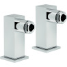 Paire des colonnettes carré pour baignoire 3/4 x 1/2 chromé
