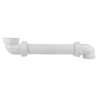 Tubulure de lavabo bi-matière, Ø 32 mm, sortie arrière avec joints intégrés