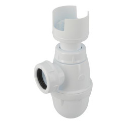 Siphon plastique Groupe de sécurité, entrée G 1", sortie G 1" 1/4, blanc