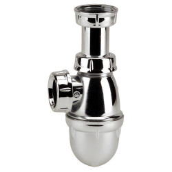 L211m-siphon lavabo regl.1 1/4 metallise