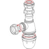 L211m-siphon lavabo regl.1 1/4 metallise