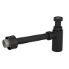 L311N-Siphon de lavabo, design ABS noir mat, Ø 32/40 mm