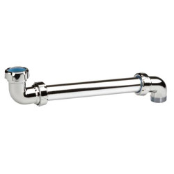 Tubulure de lavabo plastique chromé, Ø 32 mm