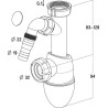 Siphon de lavabo PP EASYPHON®, à joints intégrés, Ø 32/32 mm