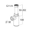 L311sp-siphon lavabo desing abs chrome Ø32