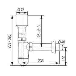 Cu23-siphon bouteille pour urinoir