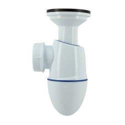 Bonde avec siphon lavabo Ø32 mm, à joint intégré sans bouchon chaînette