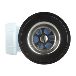 Bonde avec siphon lavabo Ø32 mm, à joint intégré sans bouchon chaînette