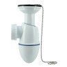 Bonde avec siphon lavabo Ø32 mm, à joint intégré avec bouchon chaînette