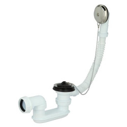 Vidage de baignoire plastique à bouchon chaînette, longeur câble 650 mm