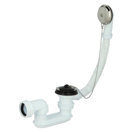 Vidage de baignoire plastique à bouchon chaînette, longeur câble 650 mm