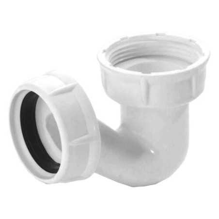 Siphon pour baignoire en forme de "P", diamètre 40, garde d'eau 12, encombrement