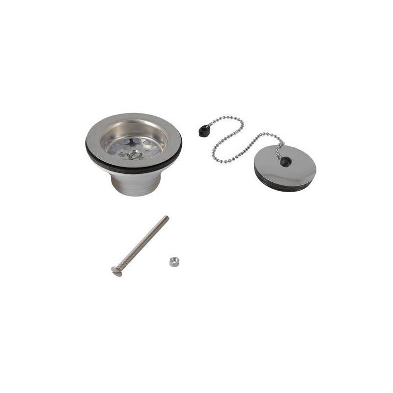 Bonde et vidage plastique pour éviers 1 cuve, Ø 84 mm, perçage 60 mm