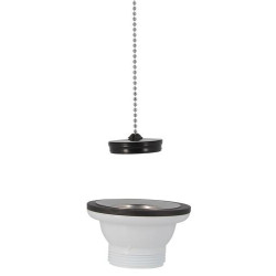 Bonde plastiqu, Ø 70 mm, éviers inox, 1 cuve, en polypropylène blanc