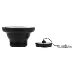 Bonde d'évier, Ø 50 mm, bouchon-chaînette, en matières recyclées