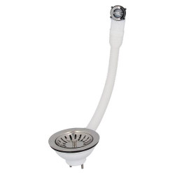Bonde à panier, Ø 114, à commande manuelle, pour éviers 1 cuve, perçage Ø 90 mm