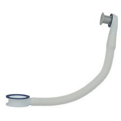 Intercalaire de bonde lavabo, à joints intégrés, grille chromée Ø 30 mm
