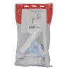 Vidage complet plastique pour éviers inox 2 cuves, perçage 50 mm