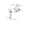Vidage complet plastique pour éviers inox 2 cuves, perçage 50 mm