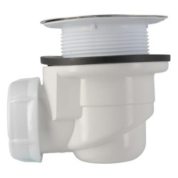 Bonde receveur de douche, Ø 60 mm, sortie horizontale Ø 40 mm, à grille inox