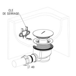 Bonde de douche, Ø 90 mm, en matières recyclées