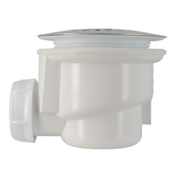 Bonde receveur de douche, Ø 90 mm, sortie horizontale Ø 40 mm, grille inox