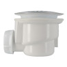 Bonde receveur de douche, Ø 90 mm, sortie horizontale Ø 40 mm, grille inox