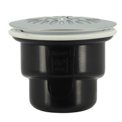 Bonde receveur de douche, Ø 90 mm, sortie horizontale Ø 40 mm, grille inox
