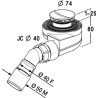 Tb50-bonde douche 50 turboflow capot abs chr
